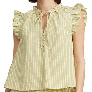 En Saison Amara Spring Green Top SIZE MEDIUM